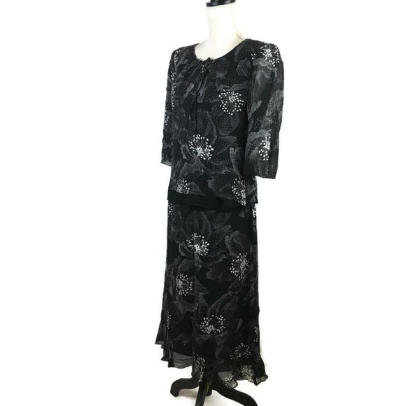 Cynthia Howie 2pc Skirt Set Size 10 Black - Picture 3 of 6